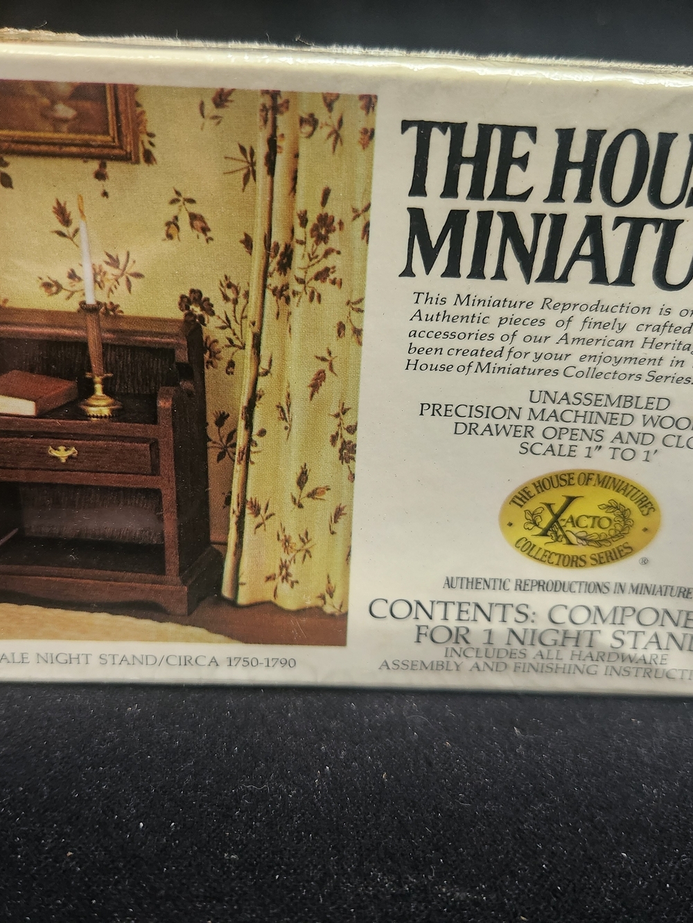 X-acto House of Miniatures Chippendale Night Stand/Circa 1750-1790 Miniature Kit